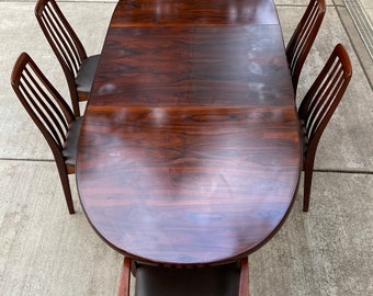 Rosewood Dining Table With Eva Chairs By Koefoed For Hornslet Denmark