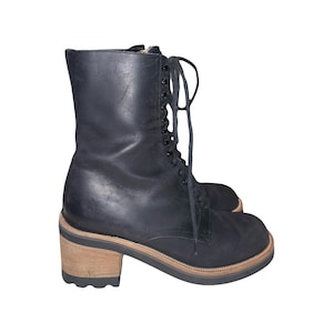 Vintage 90s Freelance Leather Lace Up Combat Boot