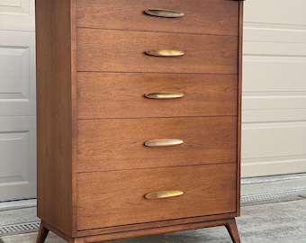 Heritage Henredon Midcentury Modern Tallboy Dresser