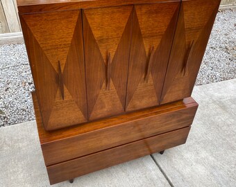 Midcentury Modern American Of Martensville Highboy Dresser