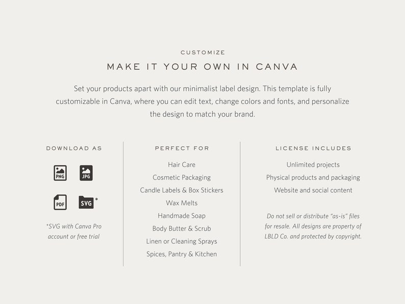 Editable Canva Label Template Printable Product Labels Etsy Editable Canva Label Template Printable Product Labels Etsy