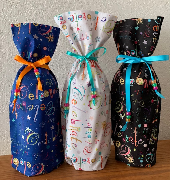Celebrate Wine Bottle Bags/hostess Gift Bags for Any Celebration