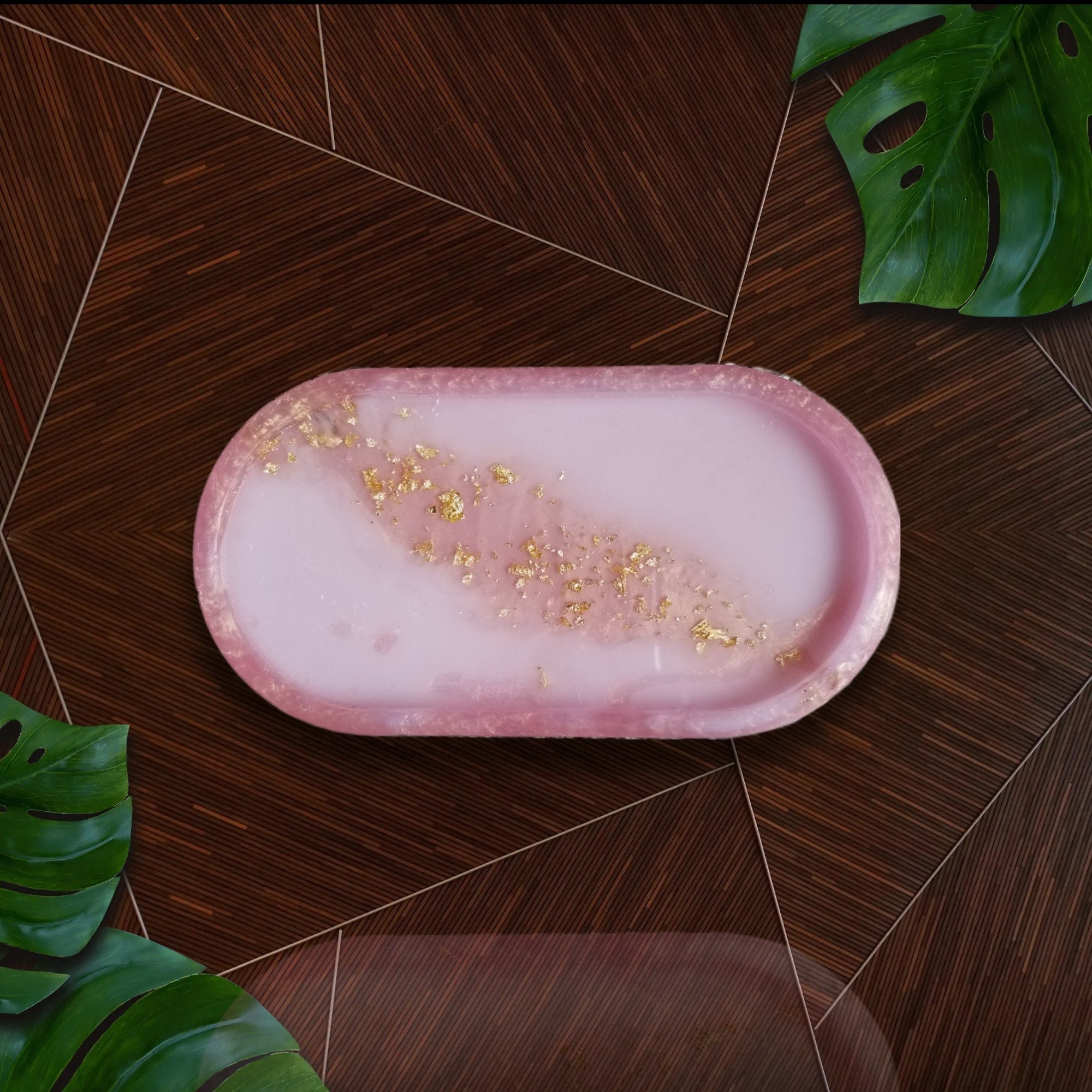 Pink Gold Vanity Tray Etsy