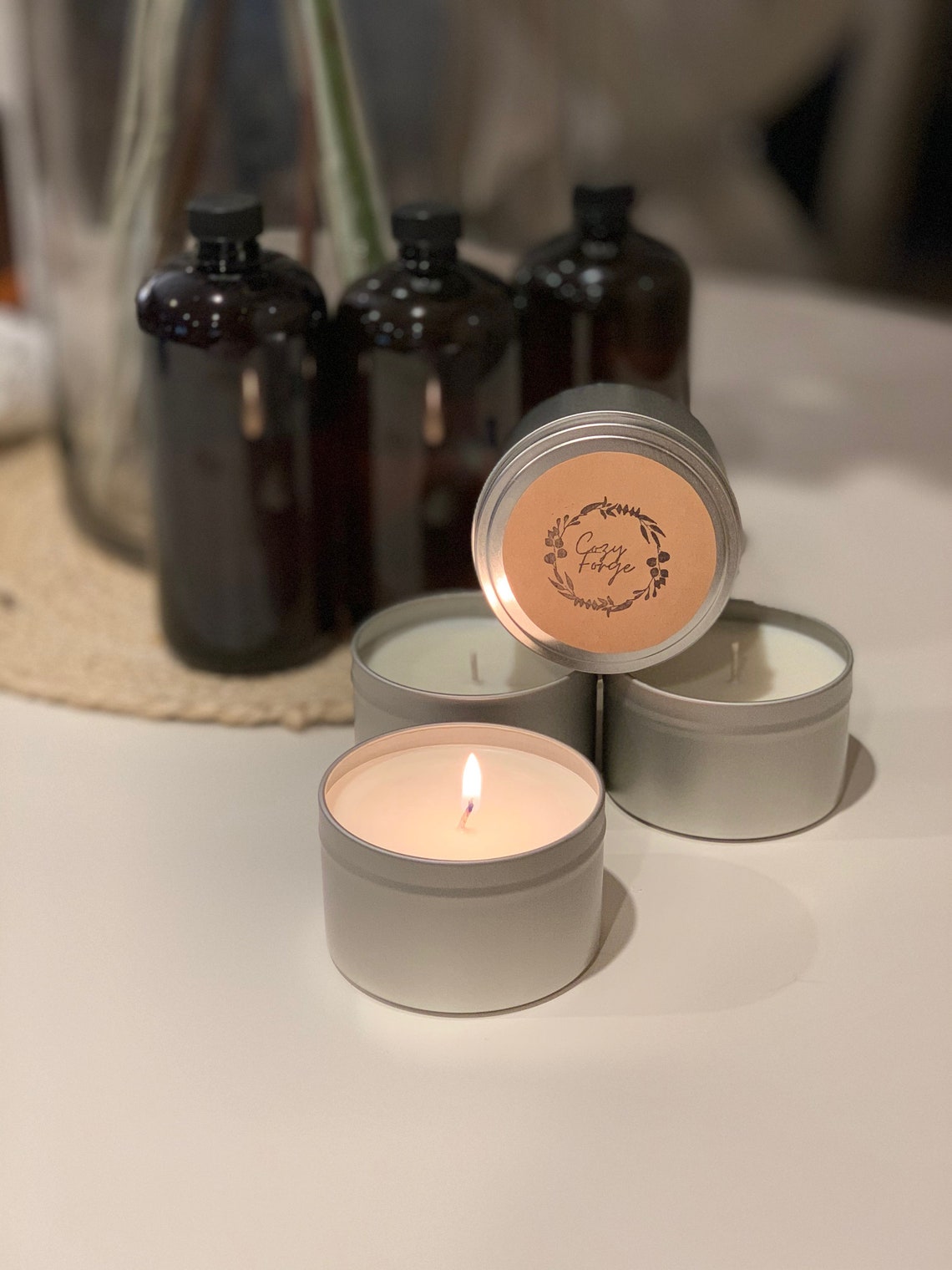 Handmade Natural Soy Wax Candles Minimalist Candle Scented Etsy