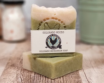 Colorado Woods IPA Beer Soap | Pine & Cedarwood Soap | Father's Day Gift | Beer Soap | Men's Soap | Men's Grooming Gift | Colorado Microbrew