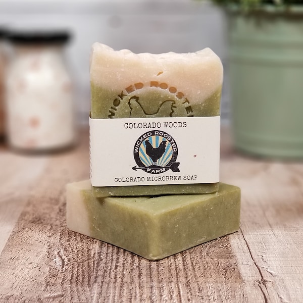 Colorado Woods IPA Beer Soap | Pine & Cedarwood Soap | Father's Day Gift | Beer Soap | Men's Soap | Men's Grooming Gift | Colorado Microbrew