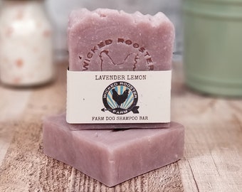 Farm Dog Shampoo Bar Lavender & Lemon | All Natural | Dog Gift | Colorado Farm Made | Artisan Soap | Herbal Soap | Calm Dog