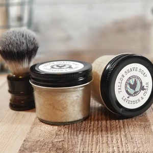 Tallow Shave Soap Lavender & Cedar | Father&#39;s Day Gift | Shaving Gift | Natural Shave | Colorado Made | No Plastic Packaging | Colorado Gift