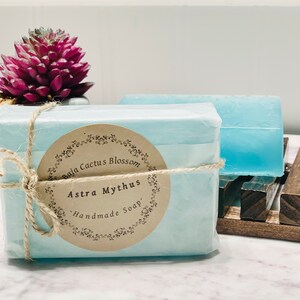 AstraMythus/Baja Cactus Blossom/ Handmade 4 Oz Soap/