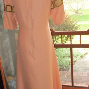 Vintage Stef'NTy Raw Silk Peach Maxi Dress image 2