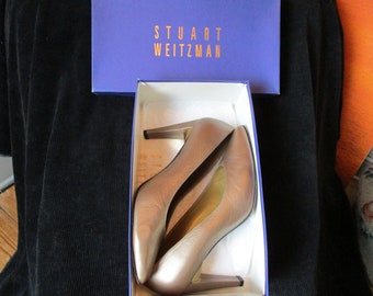 Vintage Stuart Weitzman Bombas Metálicas