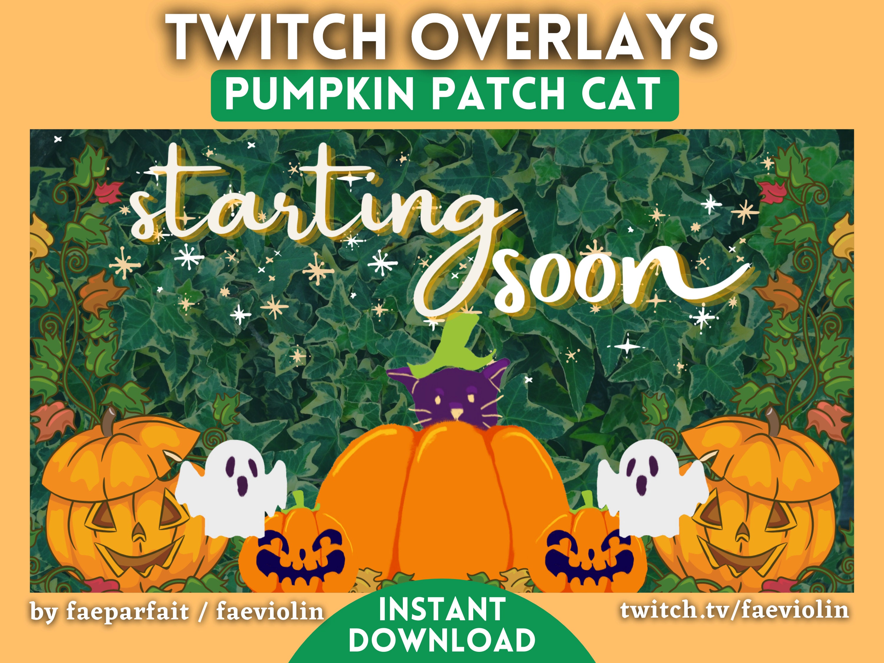 Animated Halloween Pumpkin Patch Kitten Twitch Stream Overlay - Etsy Animated Halloween Pumpkin Patch Kitten Twitch Stream Overlay - Etsy
