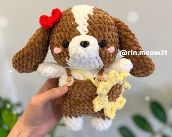 Crochet Pattern - Sulli the Cavalier King Charles Spaniel dog, cute dog, diy