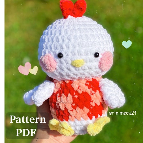 Crochet Pattern Chubby Chicken Cute Rooster Baby Chicken - Etsy