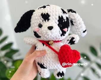 Crochet Pattern - Dalmatian the dog, cute dog, diy