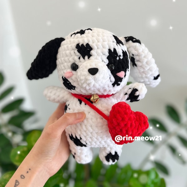 Crochet Pattern - Dalmatian the dog, cute dog, diy