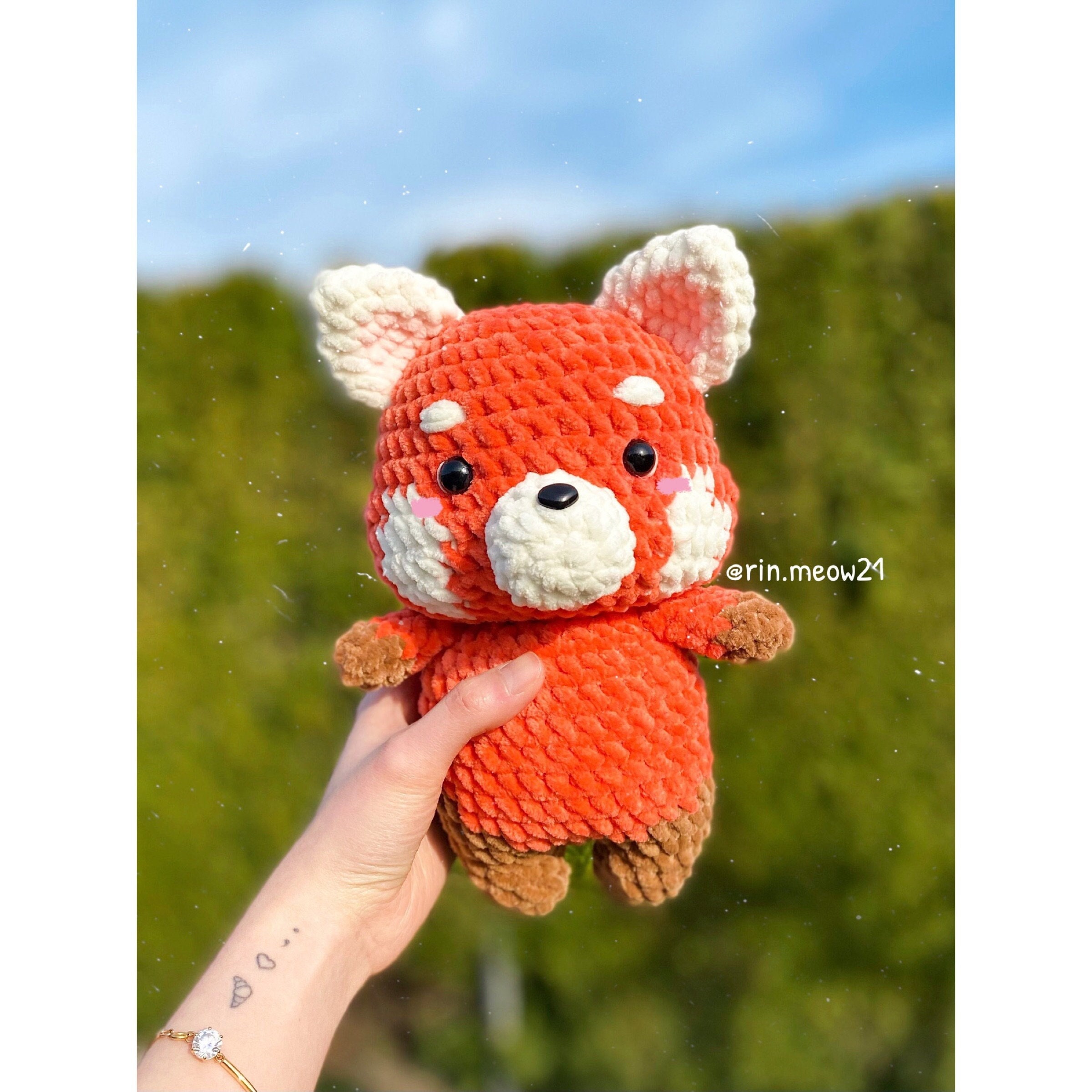 Vred Seneste nyt mund Crochet Pattern Chubby Mei the Red Panda Bear Cute - Etsy