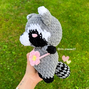 Crochet Pattern - Chocho the Raccoon, cute, soft toy, handmade, amigurumi image 2