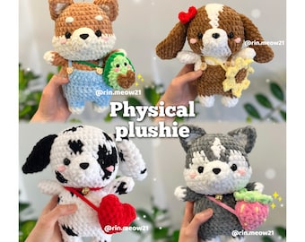 Peluche fisico - cane Shiba, dalmata, Husky e Cavalier King Charles, cucciolo fatto a mano, peluche per cani già realizzato