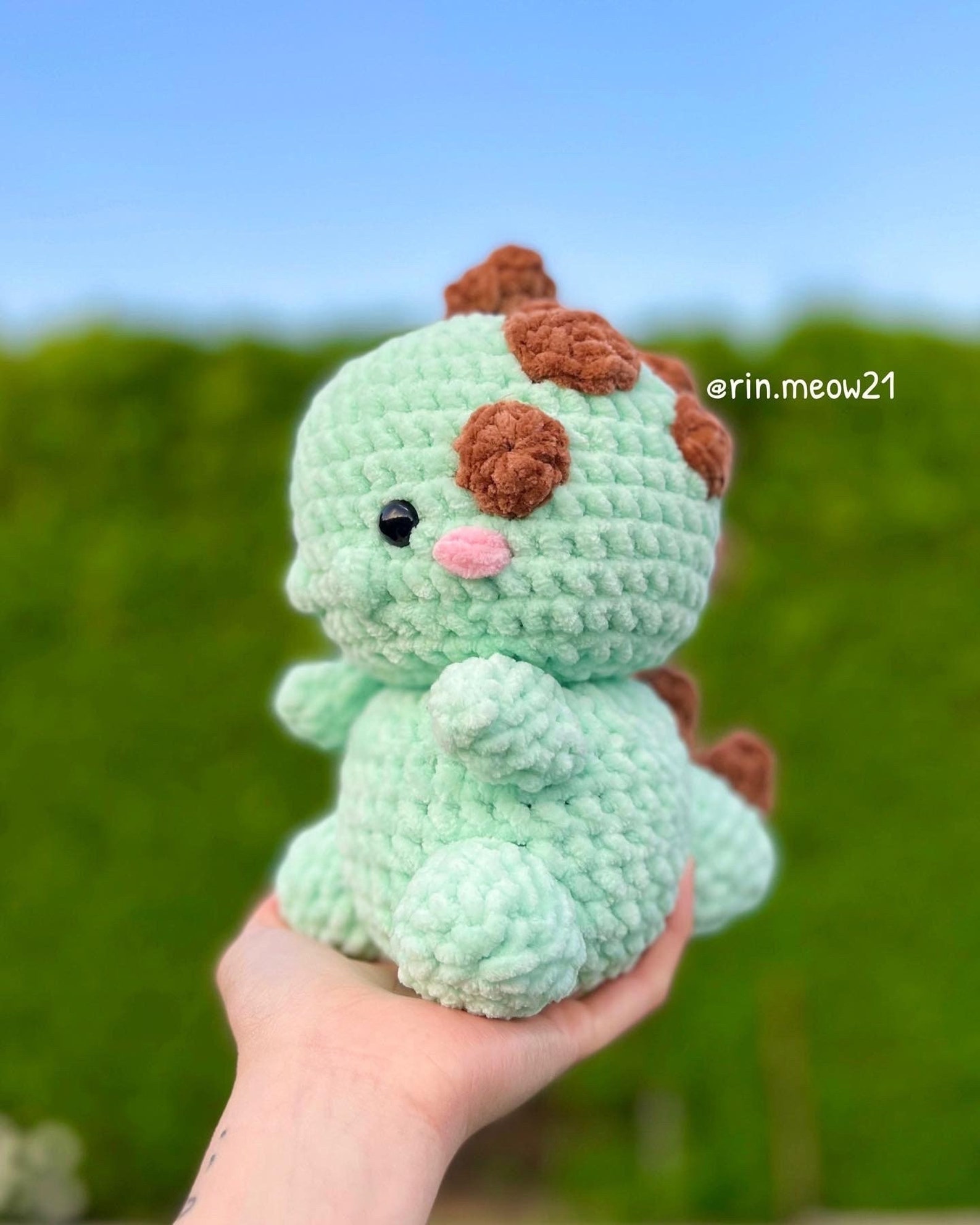 2in1 Crochet Pattern Chubby Dino Sunflower Dino Strawberry Etsy