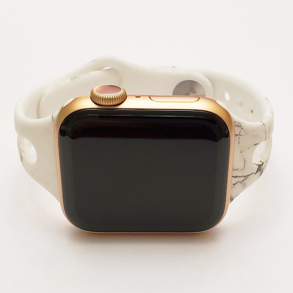 Apple watch series 4 gold with white band sale