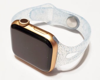 Shiny Glitter Wristband Narrow Design Watch Bands for Apple Watch 9, 8, 7, 6, 5, 4, 3, 2, 1, and SE