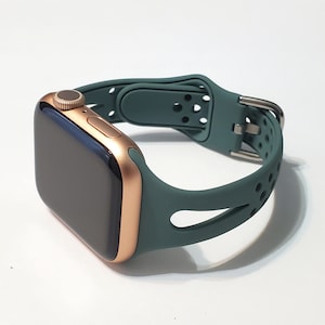 Soft Silicone Wrist Band Sports for Apple Watch Series 9, 8, 7, 6, 5, 4, 3, 2, 1, and SE