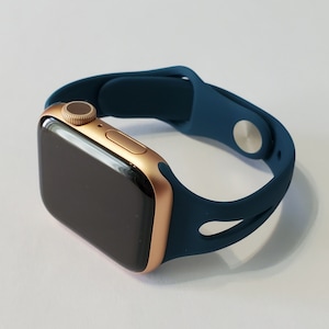 Soft Silicone Wristband Narrow Watch Band for Apple Watch 9, 8, 7, 6, 5, 4, 3, 2, 1, and SE for all models