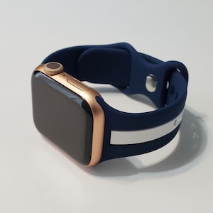 Soft Silicone Wrist Band Sports for Apple Watch Series 9, 8, 7, 6, 5, 4, 3, 2, 1, and SE