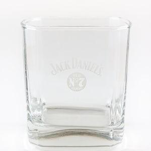 Vintage Jack Daniel&#39;s Whiskey Glass - 10 oz Old Fashioned - 3,25&quot; - Octagonal-shaped - USA