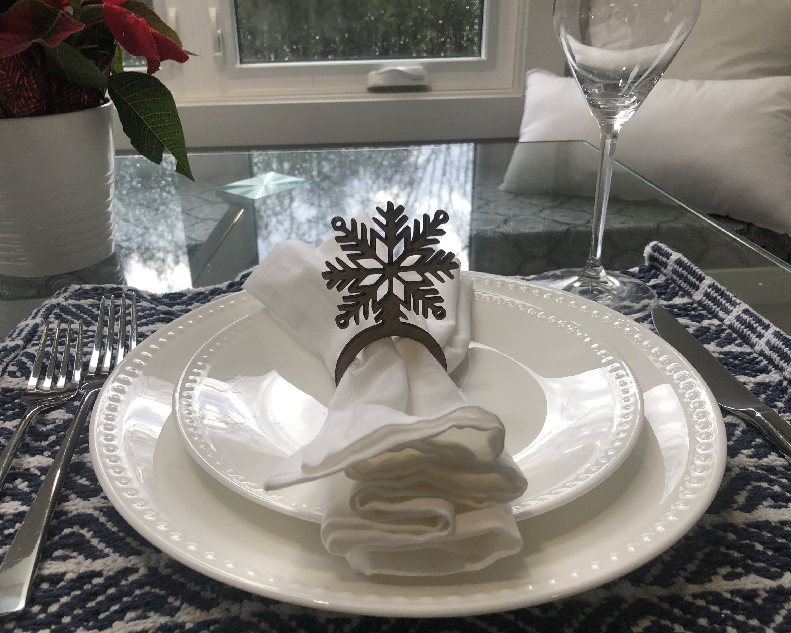 Snowflake Napkin Rings / Napkin Holders Etsy