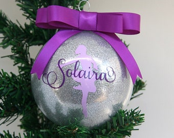 Dancer Personalized Glitter Christmas Ornament