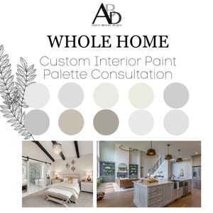 CUSTOM Whole Home Interior Paint Color Consultation - Interior Designer Selected - Home Paint Selections