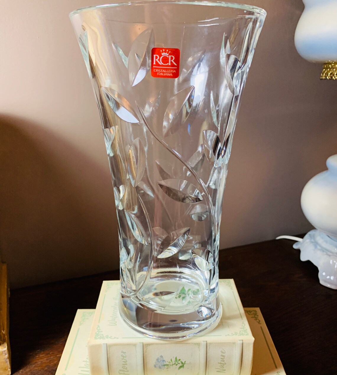 Royal Crystal Rock RCR vase Crystal Italian Laurus vase Etsy