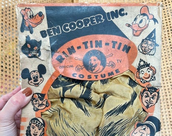 Vintage Ben Cooper Rin Tin Tin Halloween Costume with original box!