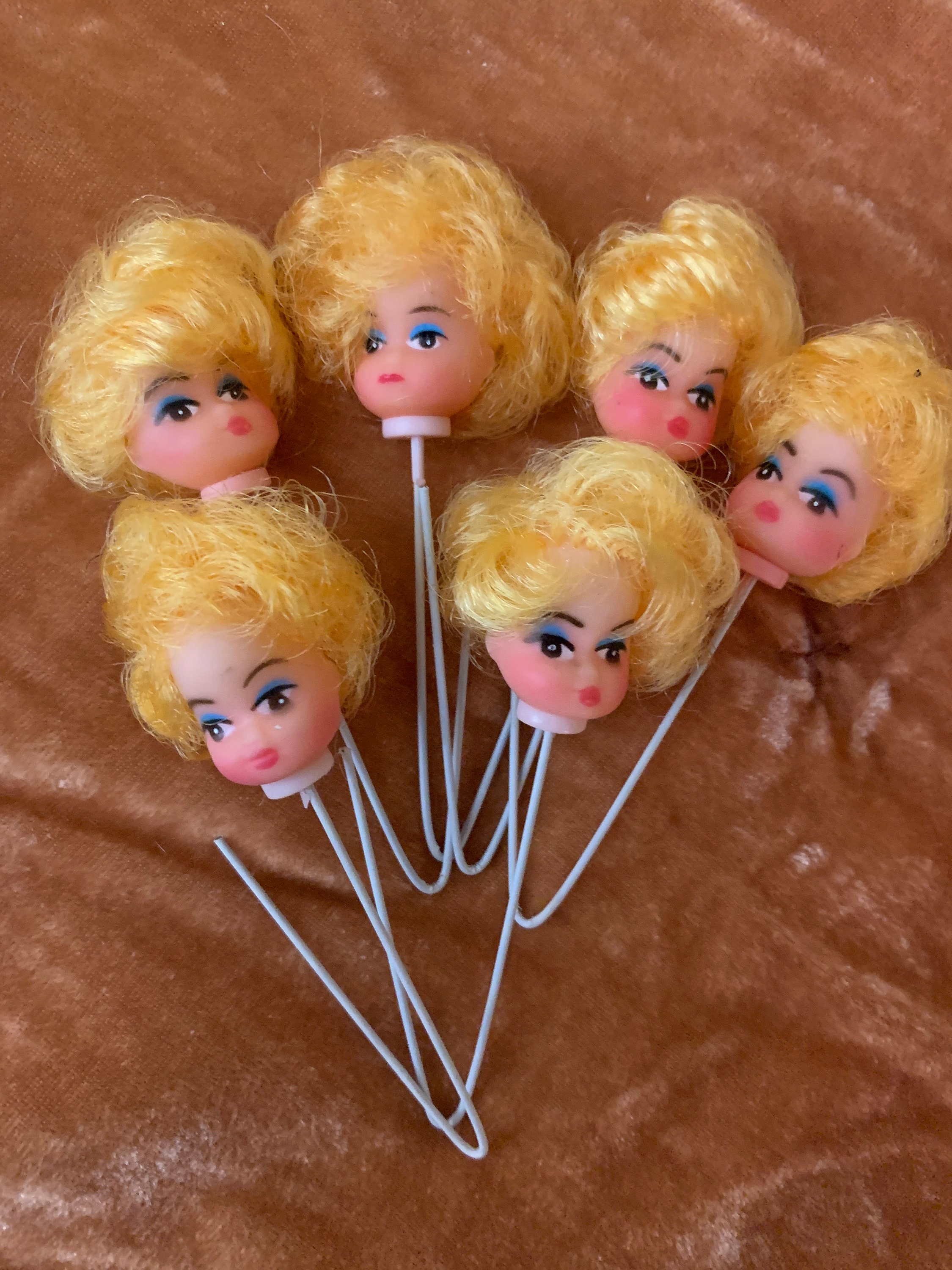 Vintage Doll Heads 1960s New Old Stock Unused Etsy