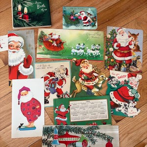 Amazing Lot of Vintage Christmas Cards! Vintage Santa!