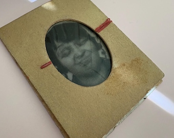 Rare Vintage Lenticular Photo Portrait, 1920s Funny Face Card, Antique Optical Illusion, Victorian Era Cabinet Card, Unique Gift