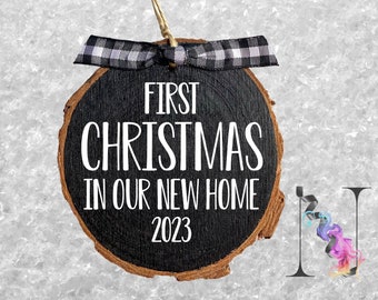 First Christmas In Our New Home 2024 Wood Slice Ornament