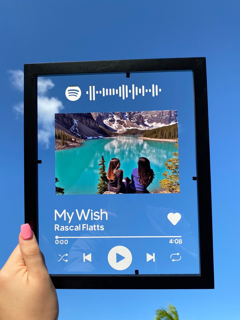 Custom Spotify Glass with Spotify Code 8x10 Frame | Etsy