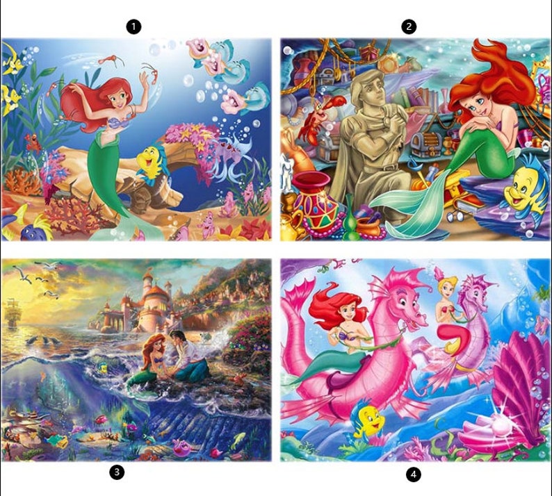 Fast delivery Halloween diamond drawing cartoon circle full diamond cartoon Mermaid DIY mosaic embroidery 5D cross stitch home decoration