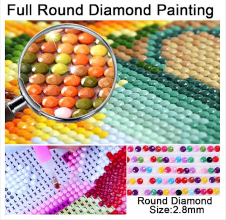 Fast delivery Halloween diamond drawing cartoon circle full diamond cartoon Mermaid DIY mosaic embroidery 5D cross stitch home decoration