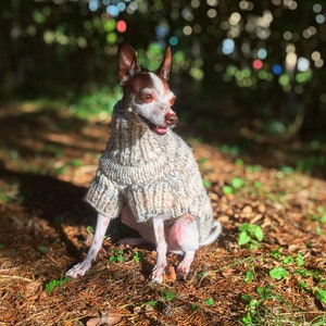 Thick Dog Sweater, Turtleneck Dog Sweater, Warm Dog Sweater, Rat Terrier Sweater, Knit Greyhound Sweater, Big Dog Jumper, Chunky Dog Sweater