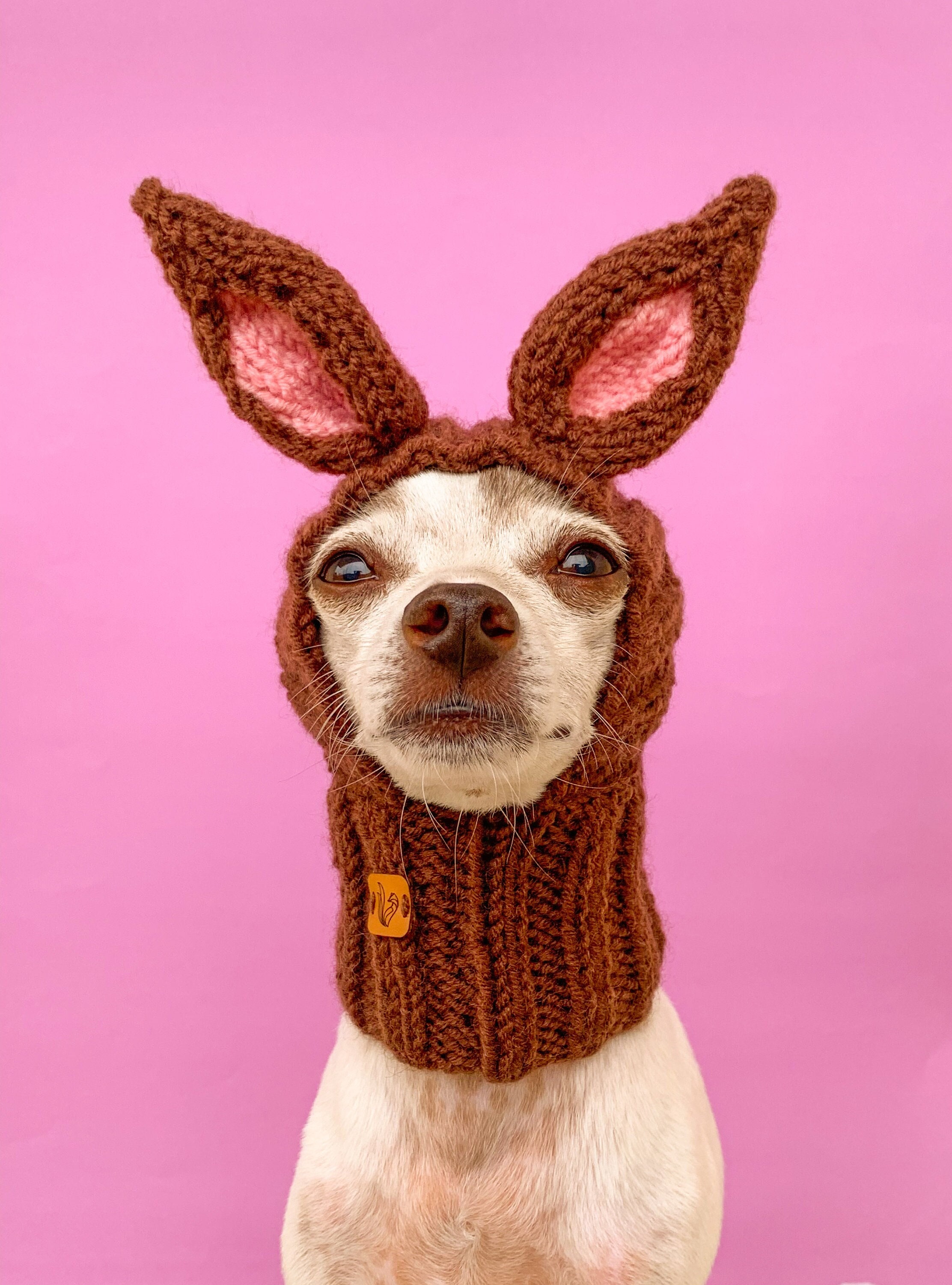 Bunny Ears Dog Easter Costume Headband, Puppy Easter Outfit Furry Ears