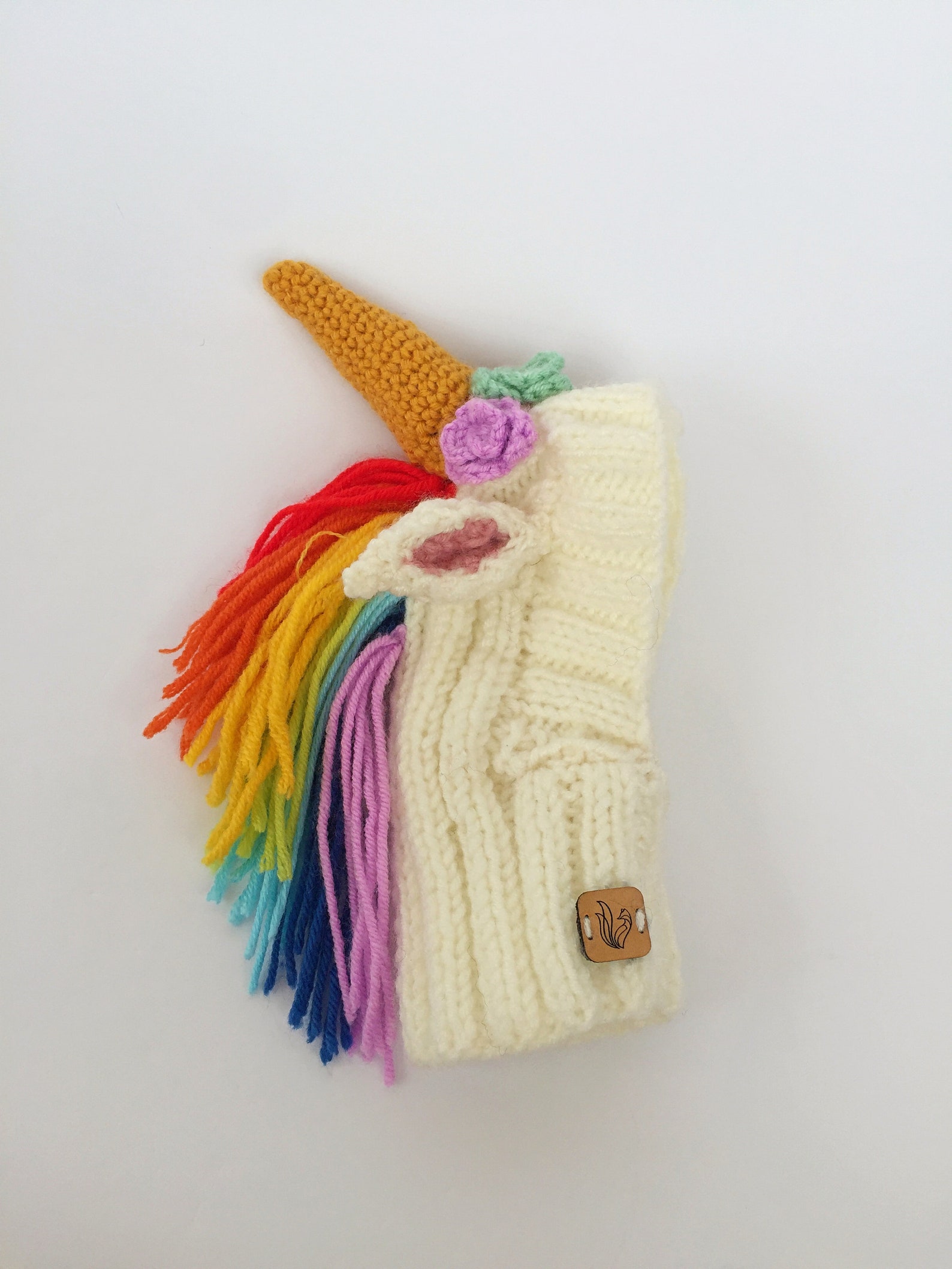 Regenbogen Haar Einhorn Hund Snood stricken häkeln Etsy