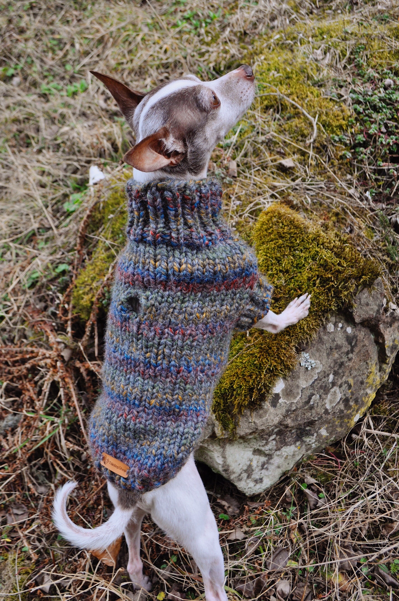 Thick Dog Sweater Turtleneck Dog Sweater Warm Puppy Jumper Etsy