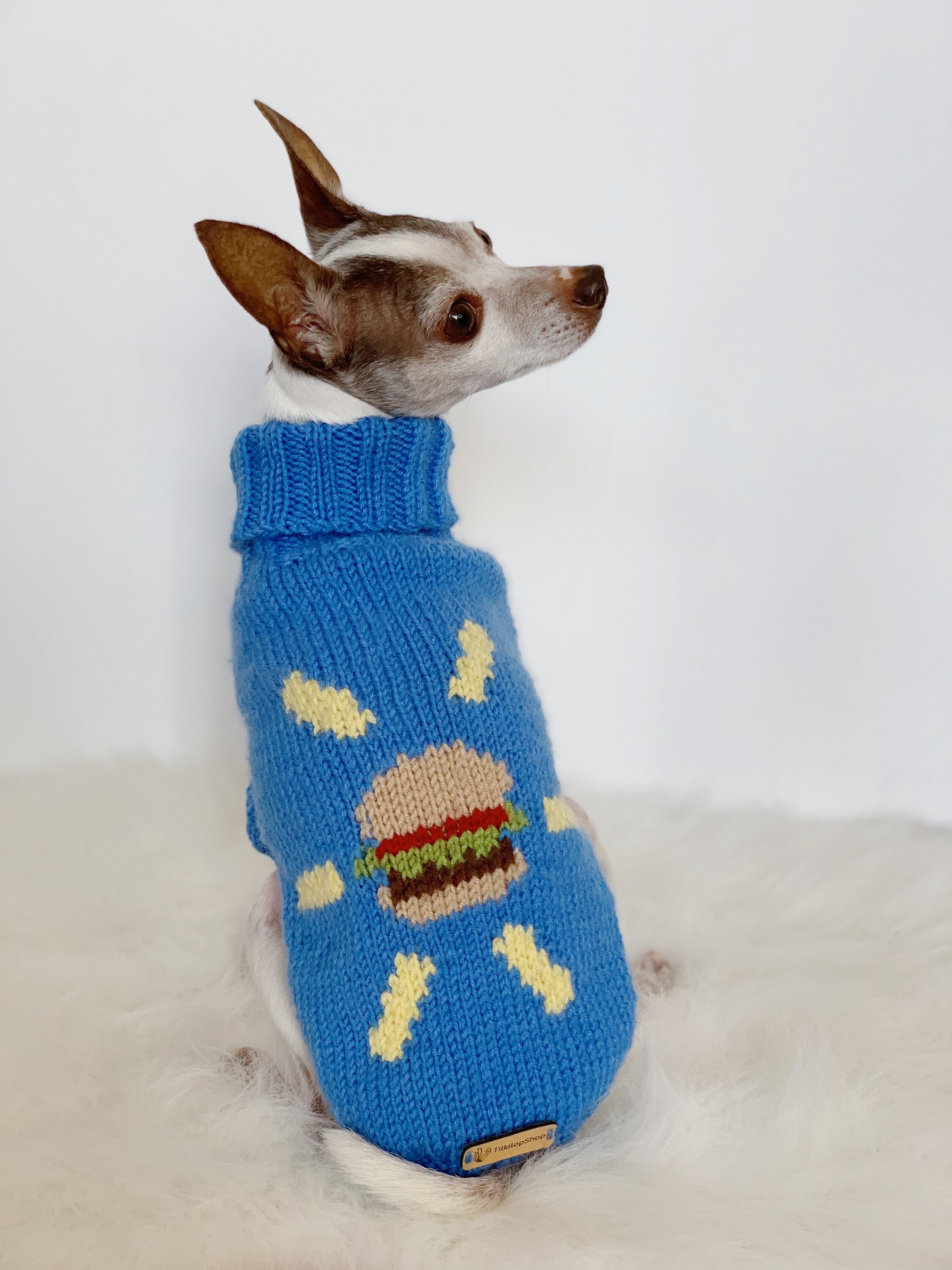 Gravity Falls Mabel's Sweater, Hamburger With Fries Dog Sweater
