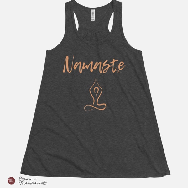 Namaste Bouddha grunge Tank top, Namaste top, Yoga Clothes, Yoga Top, Workout Shirt, Vinyasa Top, Meditation shirt, Bouddha top