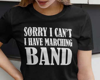 Puede incluir: Camiseta negra con texto blanco que dice "Lo siento, no puedo, tengo banda de marcha".