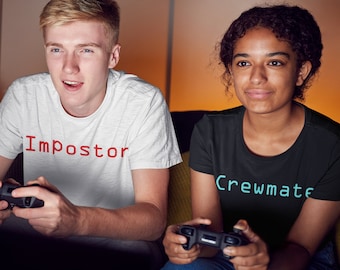 Imposteur Crewmate Among Us Shirt, Unisex Among Us TShirt, Among Us Shirt, Impostor T-Shirt, Crewmate T-shirt, Chemise de jeu vidéo, cadeau Gamer,